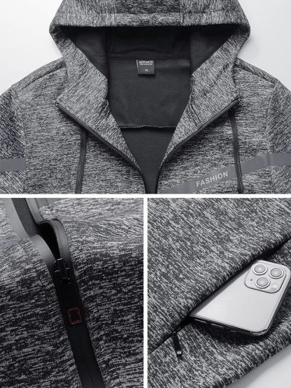 Thermal Zippered Pocket Hoodie - Image 2