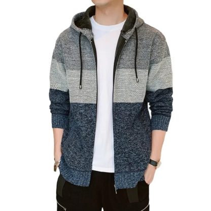 Hooded Sweater Zipper-Up - Image 3