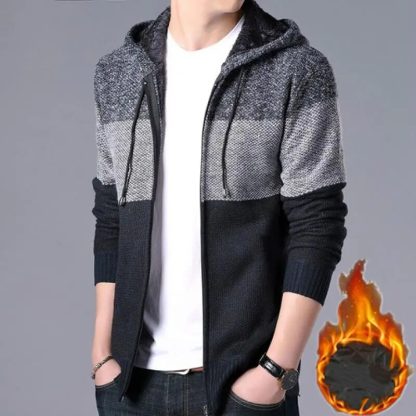 Hooded Sweater Zipper-Up - Image 4