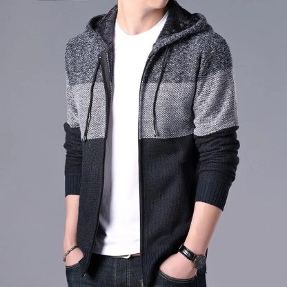 Hooded Sweater Zipper-Up - Image 6