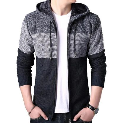 Hooded Sweater Zipper-Up - Image 2