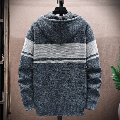 Knitted Striped Hoodie - Image 2