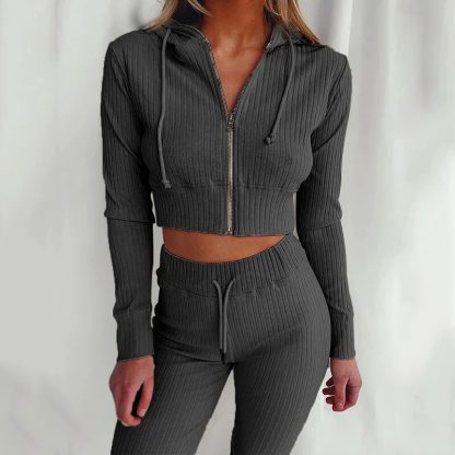 Slim Fit Hoodies and Pants Set - Image 4