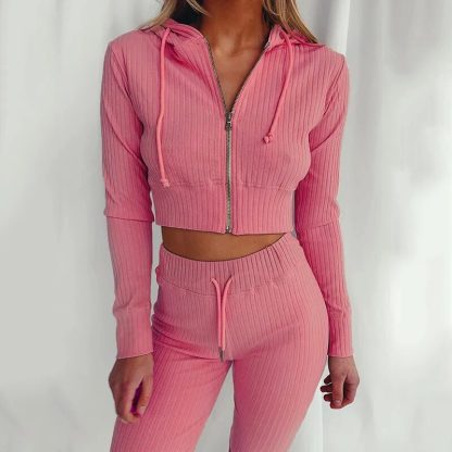 Slim Fit Hoodies and Pants Set - Image 5