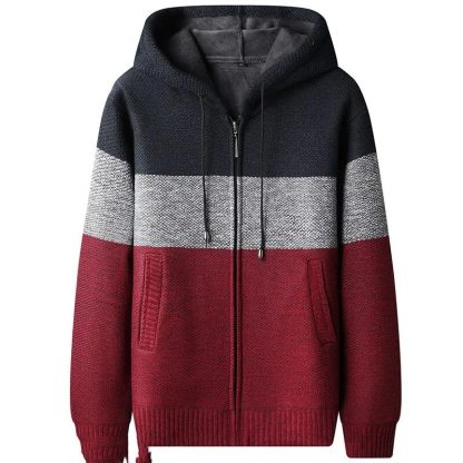 Warm Hooded Sweater Tops