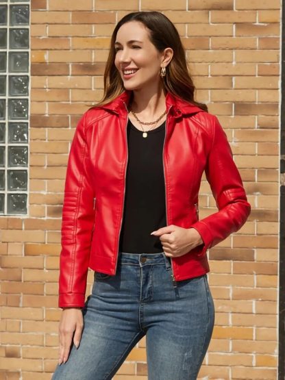 Casual Motor Biker Hoodie Jacket - Image 2