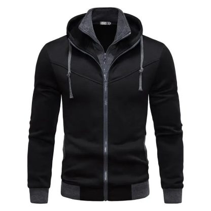 Zippered Stand-up Collar Jacket - Image 4