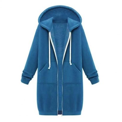 Thick Hooded Sweatshirt Coat - Image 5