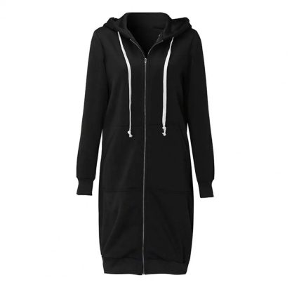 Thick Hooded Sweatshirt Coat