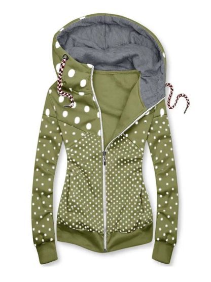 Fashionable Basic Zipper Sweatshirt Hoodie - Image 2