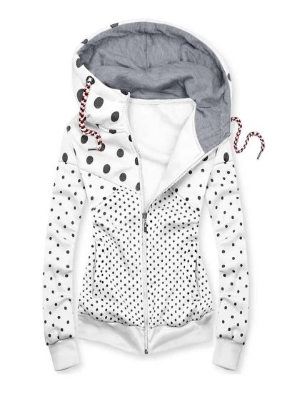 Fashionable Basic Zipper Sweatshirt Hoodie - Image 3
