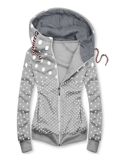 Fashionable Basic Zipper Sweatshirt Hoodie - Image 4