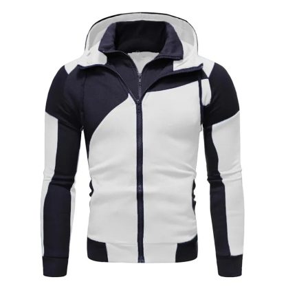 Double Zipper Slim Fit Hoodie - Image 2