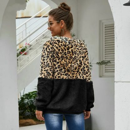 Warm Leopard Hooded Sweatshirts - Image 5