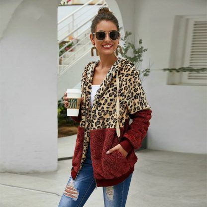 Warm Leopard Hooded Sweatshirts - Image 6
