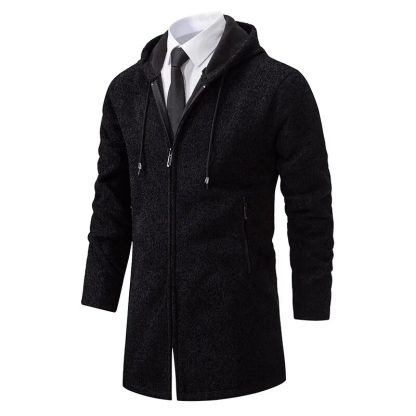 Zipper Slim Trench Hoodie - Image 6