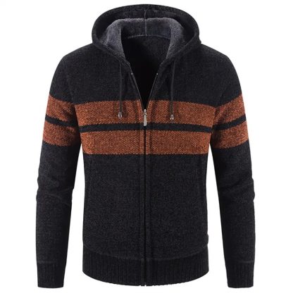 Casual Stripe Hooded Sweater