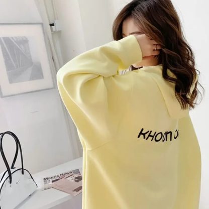 Zip up Hooded Loose Sweatshirt - Image 2