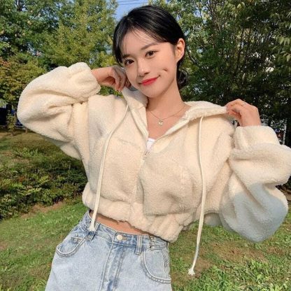 Cozy Hooded Zip-Up Hoodie Jacket - Image 2