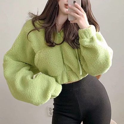 Cozy Hooded Zip-Up Hoodie Jacket - Image 3