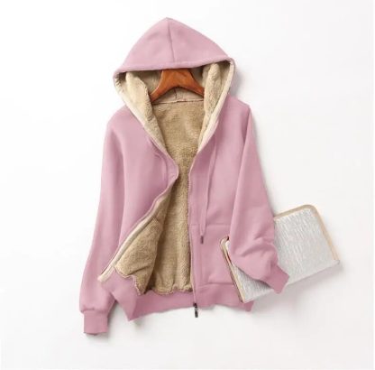 Solid Long Sleeve Sweatshirts Hoodie - Image 2