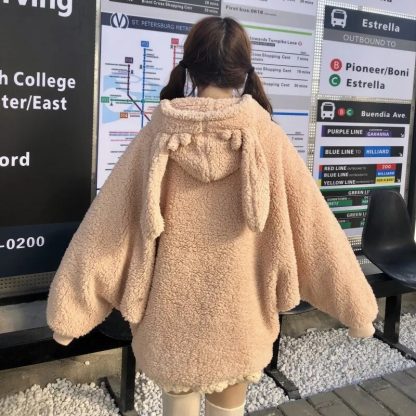 Cute Warm Plush Ears Hoodie - Image 6