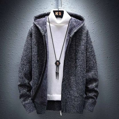 Solid Color Knitted Sweater - Image 3