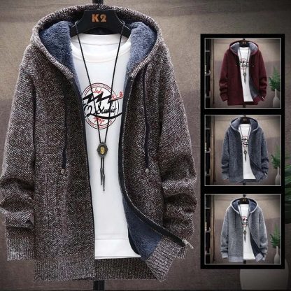 Solid Color Knitted Sweater - Image 2