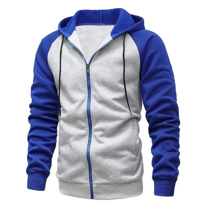 Color Contrast Plunger Sleeve Hoodie - Image 4