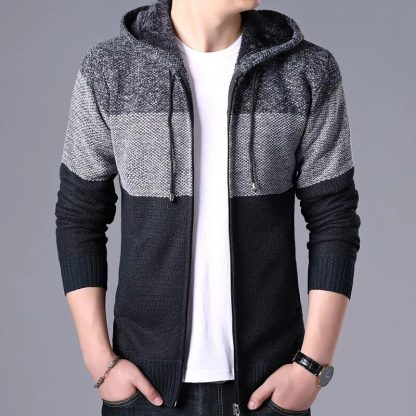 Hooded Sweater Zipper-Up