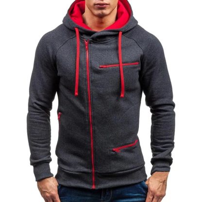 Pocket Zipper Hoodie Jacket - Image 6