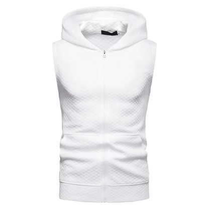 Cube Pattern Hooded Vest - Image 5