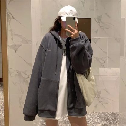 Zip-Up Oversized Hoodies - Image 4