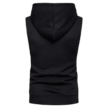 Cube Pattern Hooded Vest - Image 4
