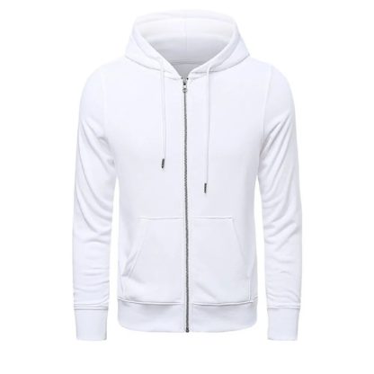 Simple Loose Zip-Up Hoodies - Image 5
