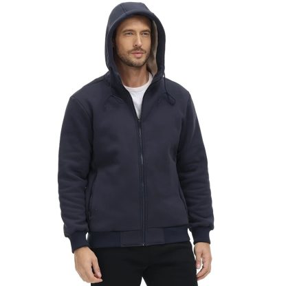 Full Fleece Zip-Up Hoodies - Image 3