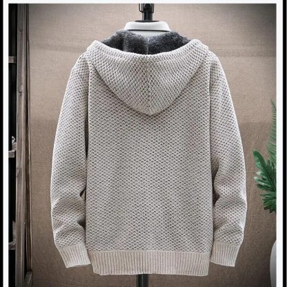 Winter Hooded Solid Sweater - Image 2