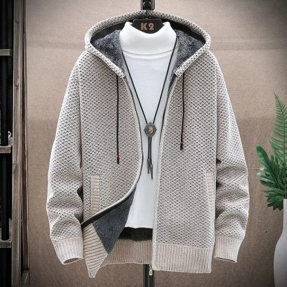 Winter Hooded Solid Sweater
