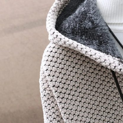 Winter Hooded Solid Sweater - Image 6