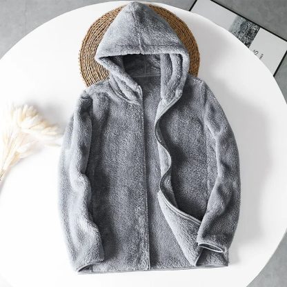 Long Sleeve Fleece Zippered Hoodie - Image 2