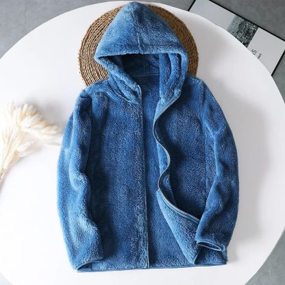 Long Sleeve Fleece Zippered Hoodie - Image 3