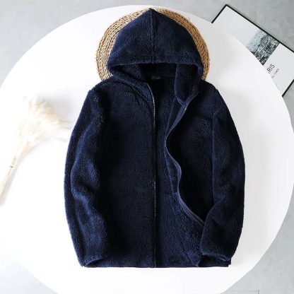 Long Sleeve Fleece Zippered Hoodie - Image 4