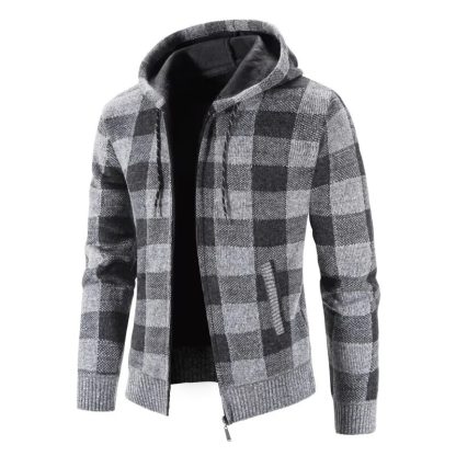 Plaid Hooded Winter Sweaters - Image 2