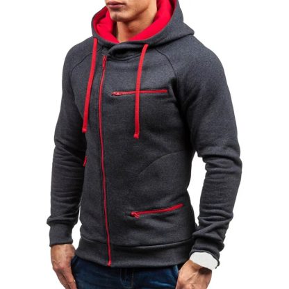 Pocket Zipper Hoodie Jacket - Image 3