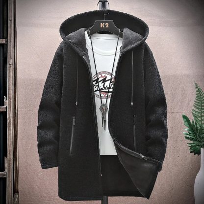 Fleece-Lined Long Hoodie - Image 4