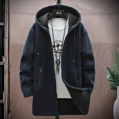 Fleece-Lined Long Hoodie - Image 5