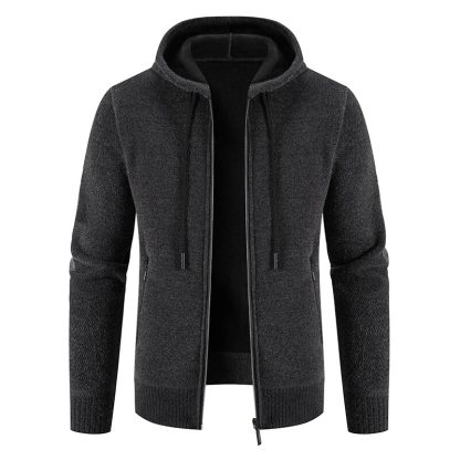 Full Zip Hooded Sweater Coat - Image 5