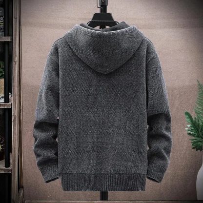 Solid Knitted Sweaters with Hoods - Image 4