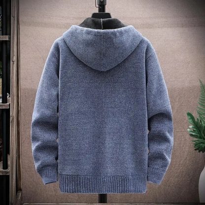 Solid Knitted Sweaters with Hoods - Image 6