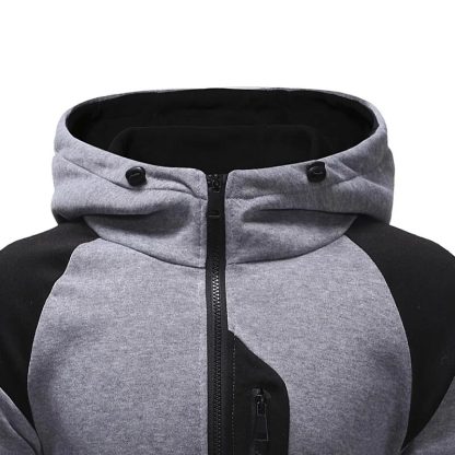 Tracksuit High Neck Zip-Up Hoodie - Image 4